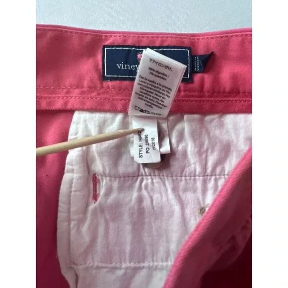 Vineyard Vines Shorts Mens 37 Pink Chino Preppy Casual Cotton Twill - Picture 6 of 10